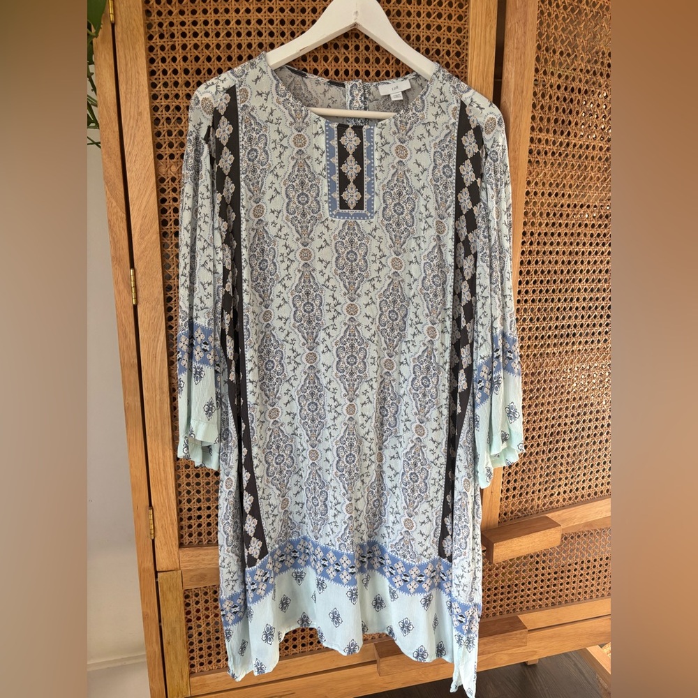 J.Jill Lightweight Tunic/ Shirt blue/green/brown 3X